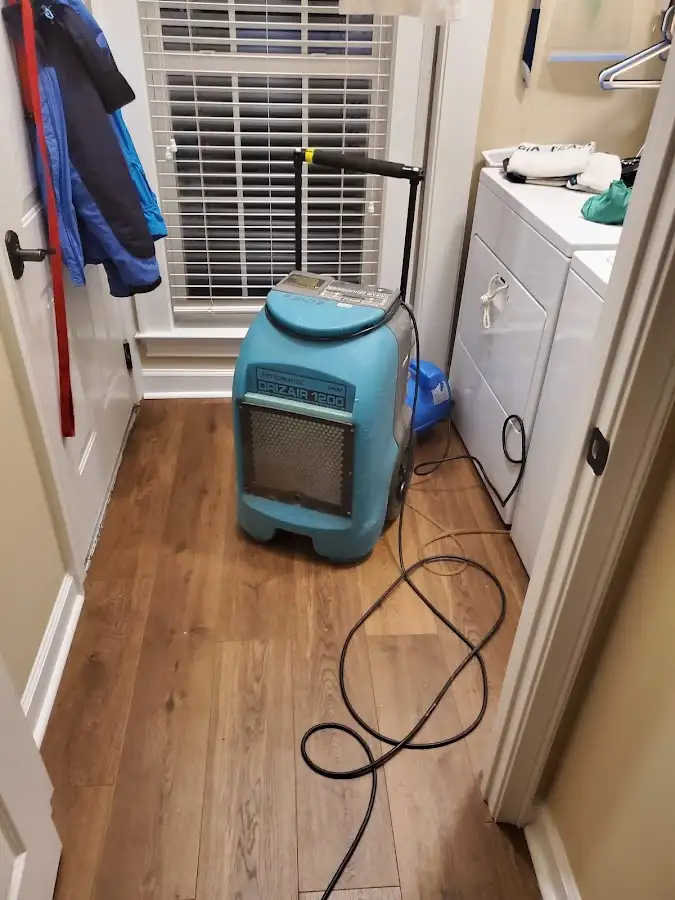 Commercial dehumidifier deployed for Flood Damage Cleanup in Wyckoff